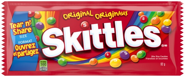 SKITTLES Originaux, format à partager, 92 g