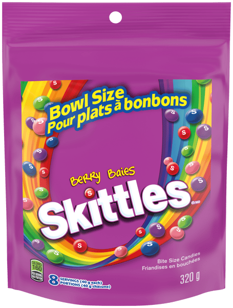 SKITTLES Berry Candy Bowl Size, 320g