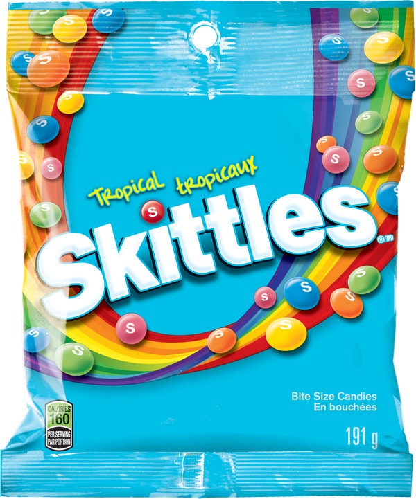 SKITTLES Tropicaux, sac, 191 g
