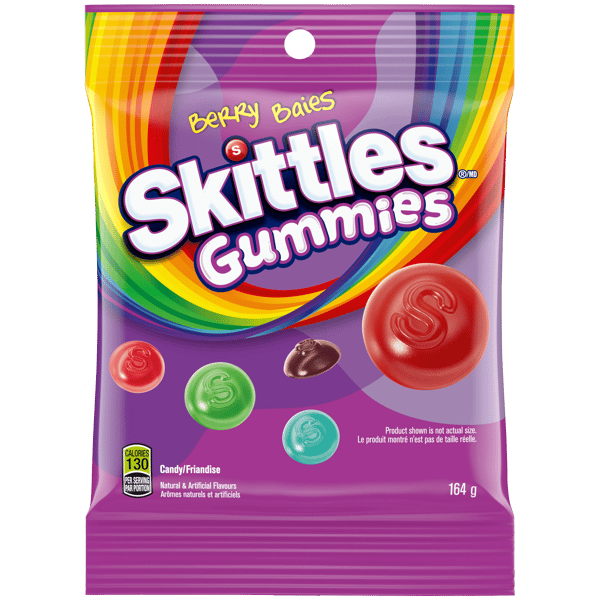 SKITTLES Berry Gummies Bag, 164g