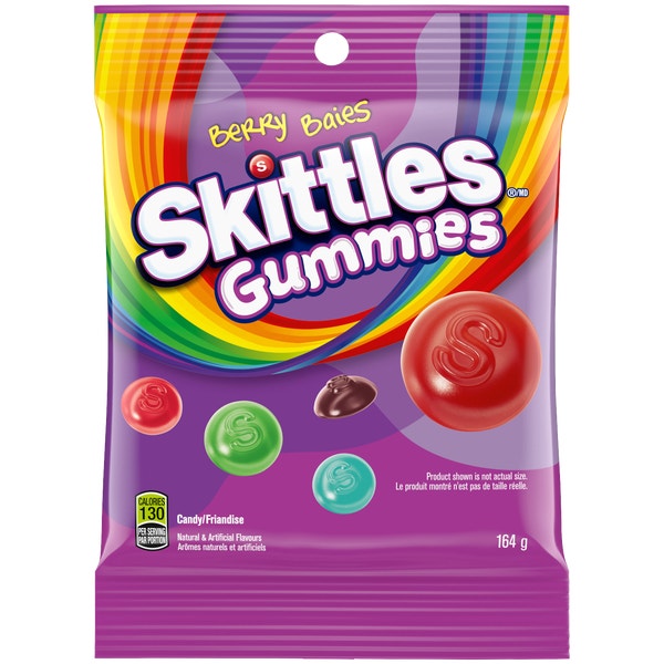 SKITTLES Berry Gummies Bag, 164g